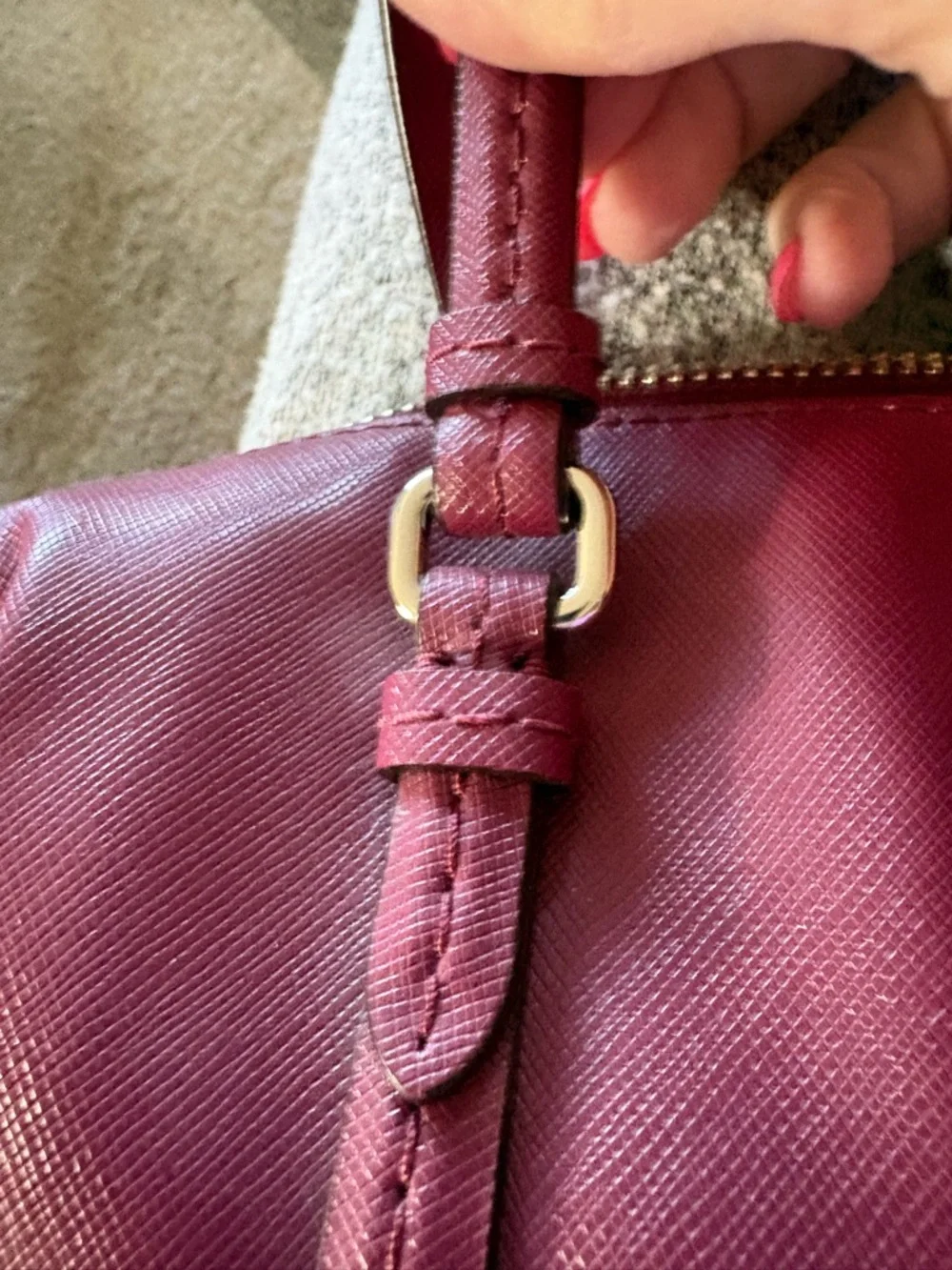 Coach Wine Leather Satchel with Top Handles - Picture 3 of 7